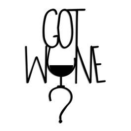 Wallity Got Wine Escultura de Pared de Metal Negra